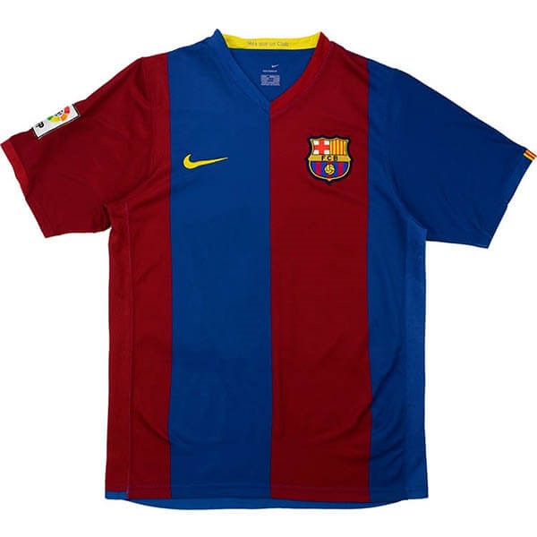 Tailandia Camiseta Barcelona 1ª Kit Retro 2006 2007 Azul Rojo